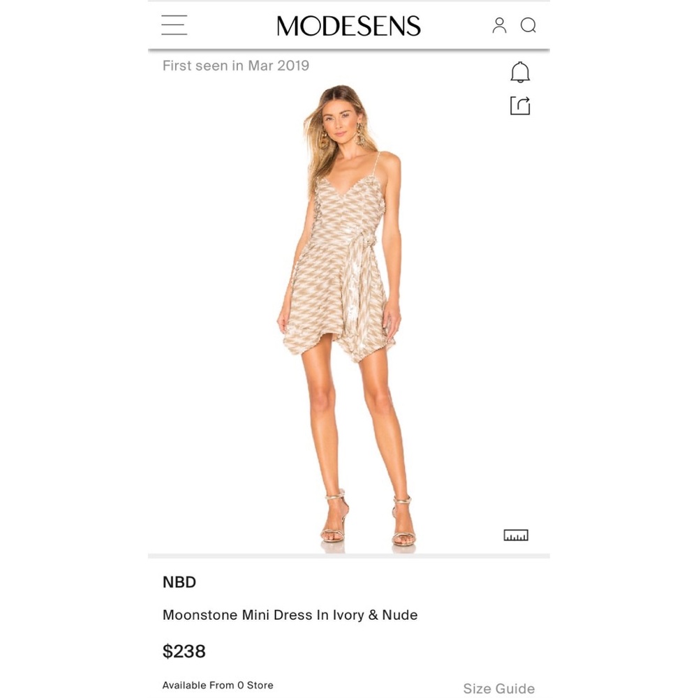 MOONSTONE MINI DRESS IN IVORY & NUDE
